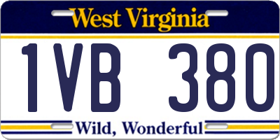 WV license plate 1VB380