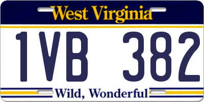WV license plate 1VB382