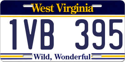 WV license plate 1VB395