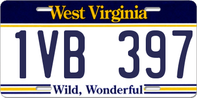 WV license plate 1VB397