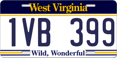 WV license plate 1VB399