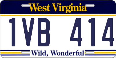 WV license plate 1VB414