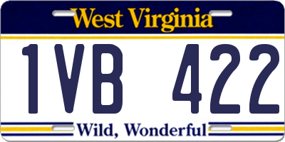 WV license plate 1VB422