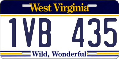 WV license plate 1VB435