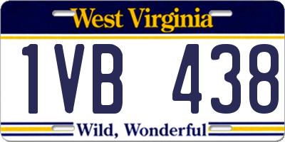 WV license plate 1VB438