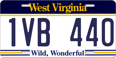 WV license plate 1VB440