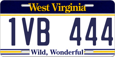 WV license plate 1VB444