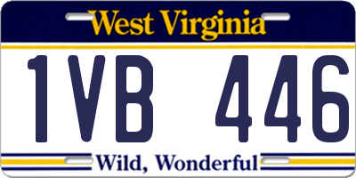 WV license plate 1VB446