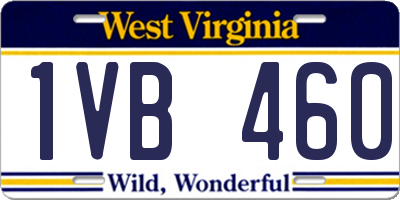 WV license plate 1VB460