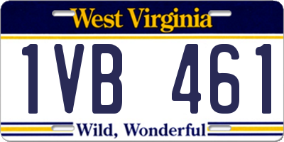 WV license plate 1VB461