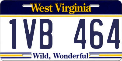 WV license plate 1VB464