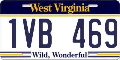 WV license plate 1VB469