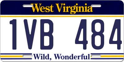 WV license plate 1VB484