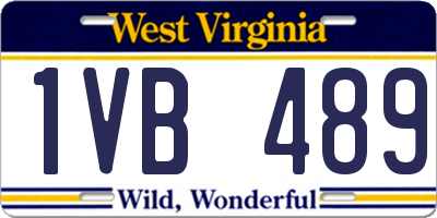 WV license plate 1VB489