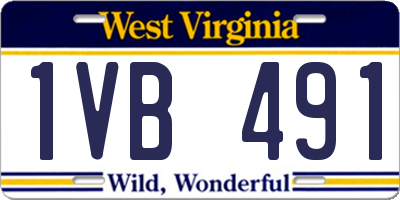 WV license plate 1VB491