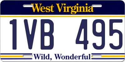 WV license plate 1VB495