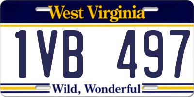 WV license plate 1VB497