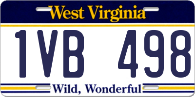 WV license plate 1VB498