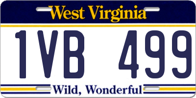 WV license plate 1VB499