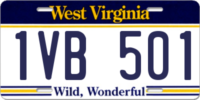 WV license plate 1VB501