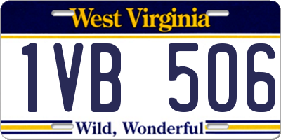 WV license plate 1VB506