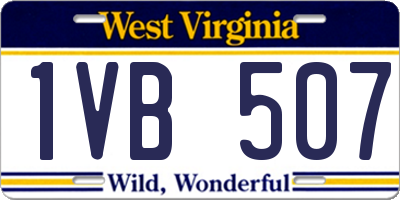 WV license plate 1VB507