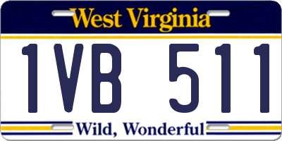 WV license plate 1VB511