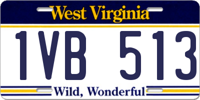 WV license plate 1VB513