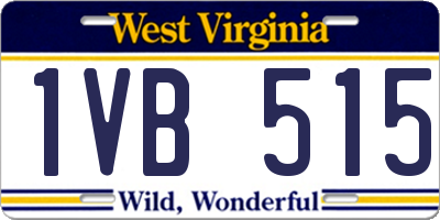 WV license plate 1VB515