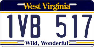 WV license plate 1VB517