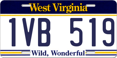 WV license plate 1VB519