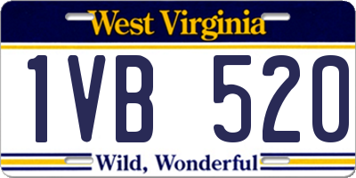 WV license plate 1VB520