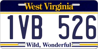 WV license plate 1VB526