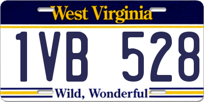 WV license plate 1VB528