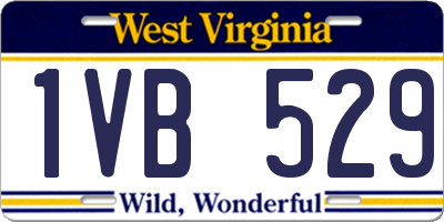 WV license plate 1VB529