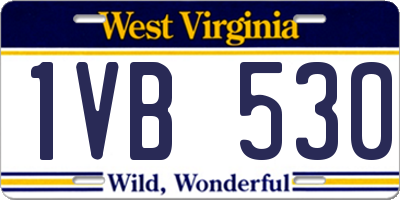 WV license plate 1VB530