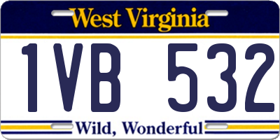 WV license plate 1VB532