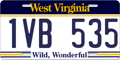 WV license plate 1VB535