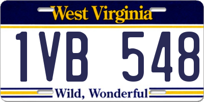 WV license plate 1VB548