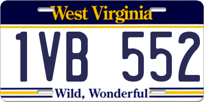 WV license plate 1VB552