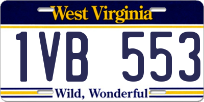 WV license plate 1VB553