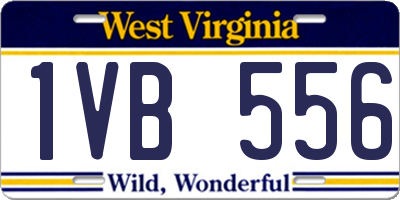 WV license plate 1VB556