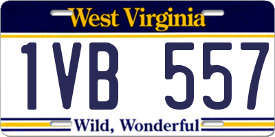 WV license plate 1VB557