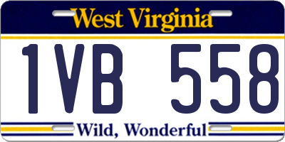 WV license plate 1VB558