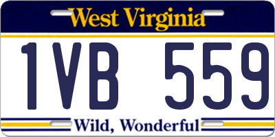 WV license plate 1VB559