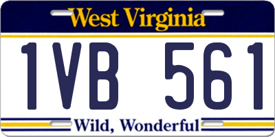 WV license plate 1VB561
