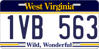 WV license plate 1VB563