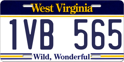 WV license plate 1VB565