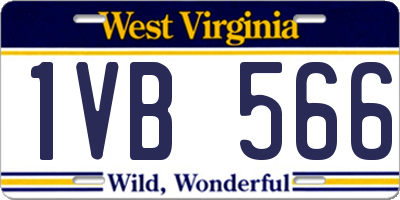 WV license plate 1VB566