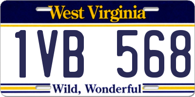 WV license plate 1VB568